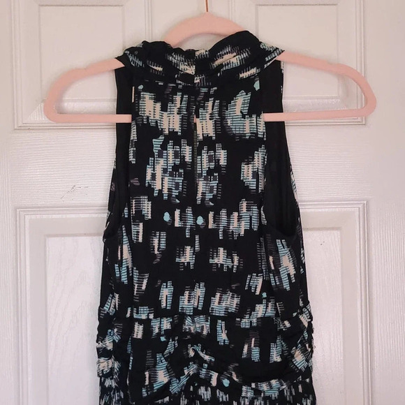 LABEL RITU KUMAR Maxi Dress Sleeveless Size 2 V Neck Black Blue - Picture 7 of 7